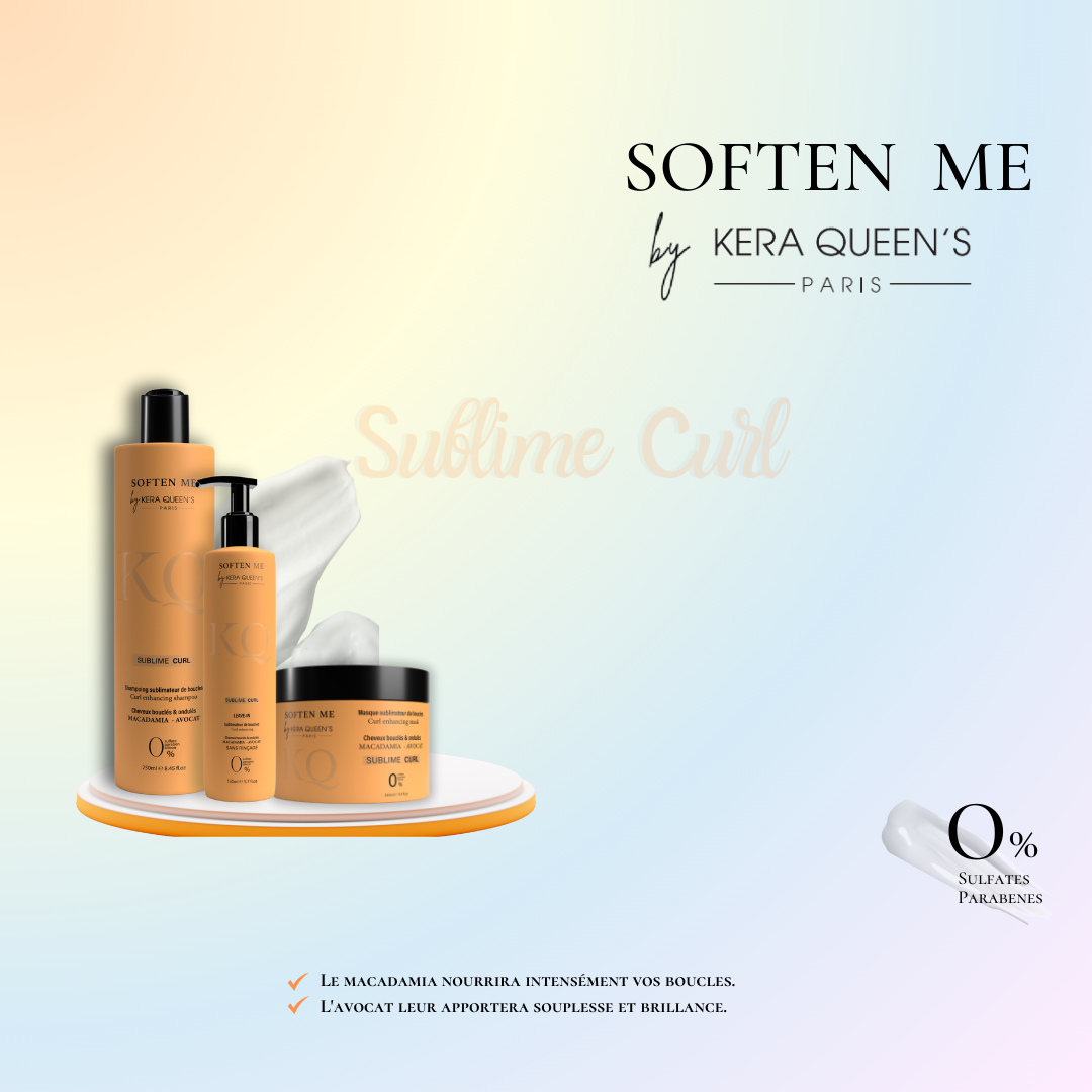 Kera Queen's - Vente Ensemble de soins pour cheveux - Gamme Soften me - Sublime curl5