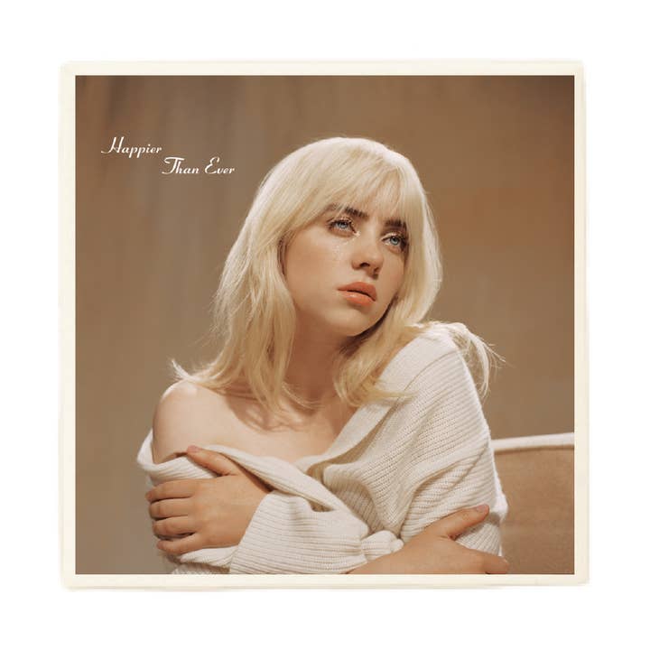 Billie Eilish Happier than Ever Album Coaster for wholesale by Lucky Mfg. Co.