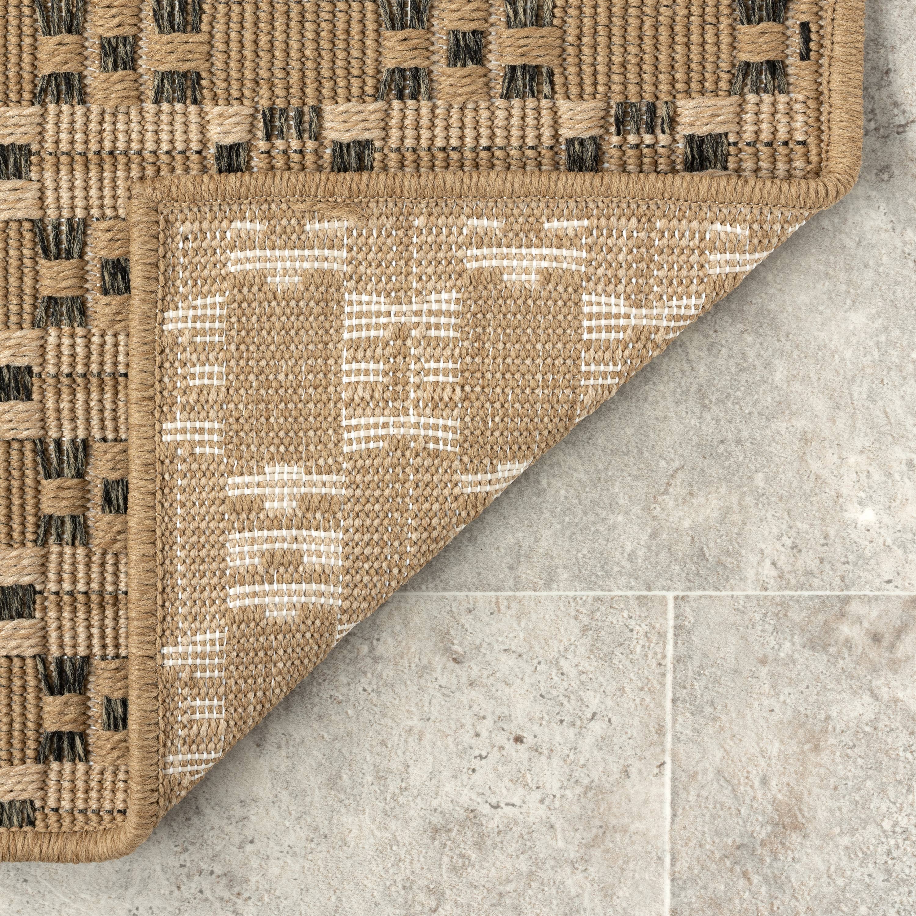 Abani Rugs - Wholesale Area Rug - Abani Rugs Patio Outdoor Cream Beige Seamless Rug3