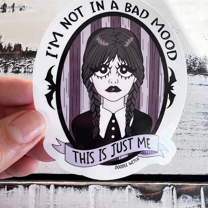 DoodleWitch - Wholesale Sticker - Wednesday Addams-sticker, stickers voor rare meisjes