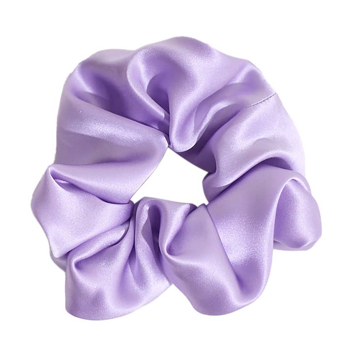 "Silken Hair" Silk Scrunchie Hair Tie - Purple for wholesale by Lost Pattern NYC