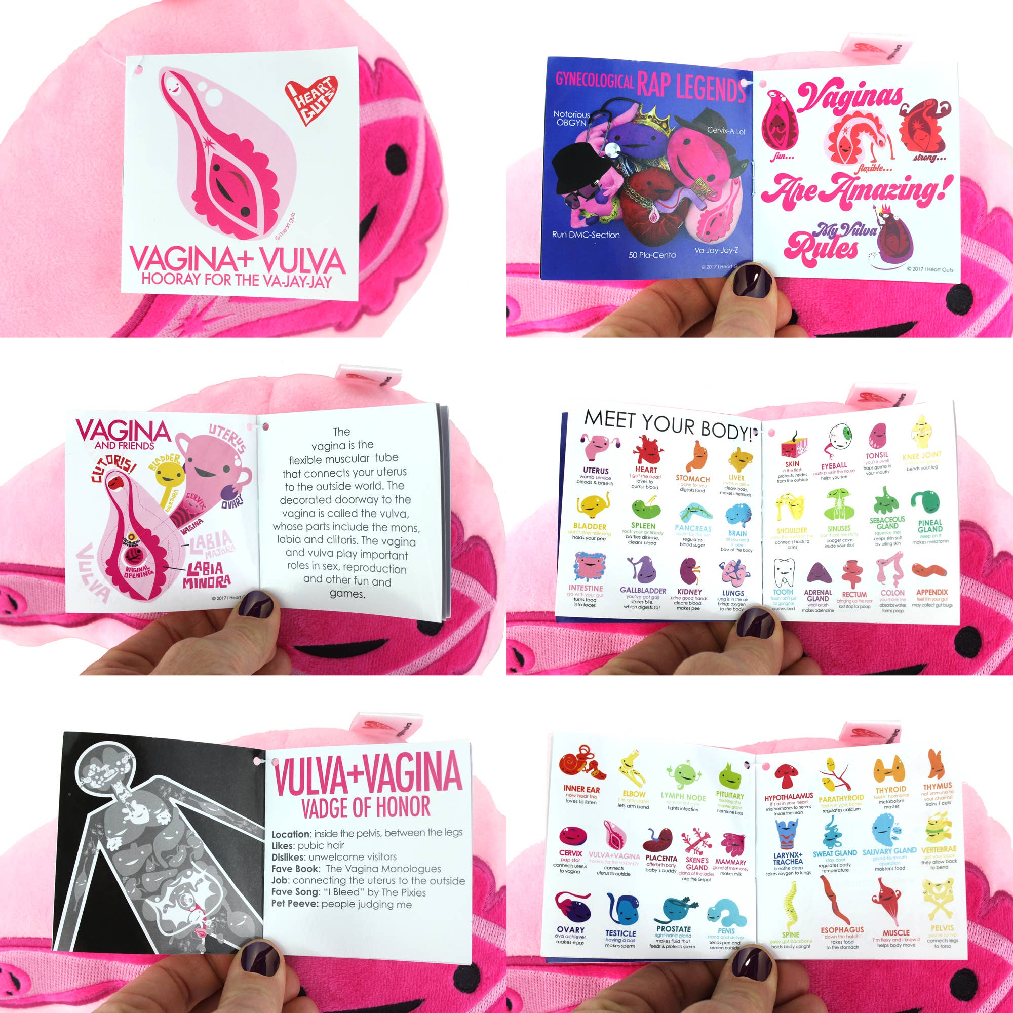 I Heart Guts | Organ Plushies Wholesale - Vendita all'ingrosso Astuccio - Donna - Peluche con cerniera Vulva+Vagina - Yay for the Va-Jay-Jay9