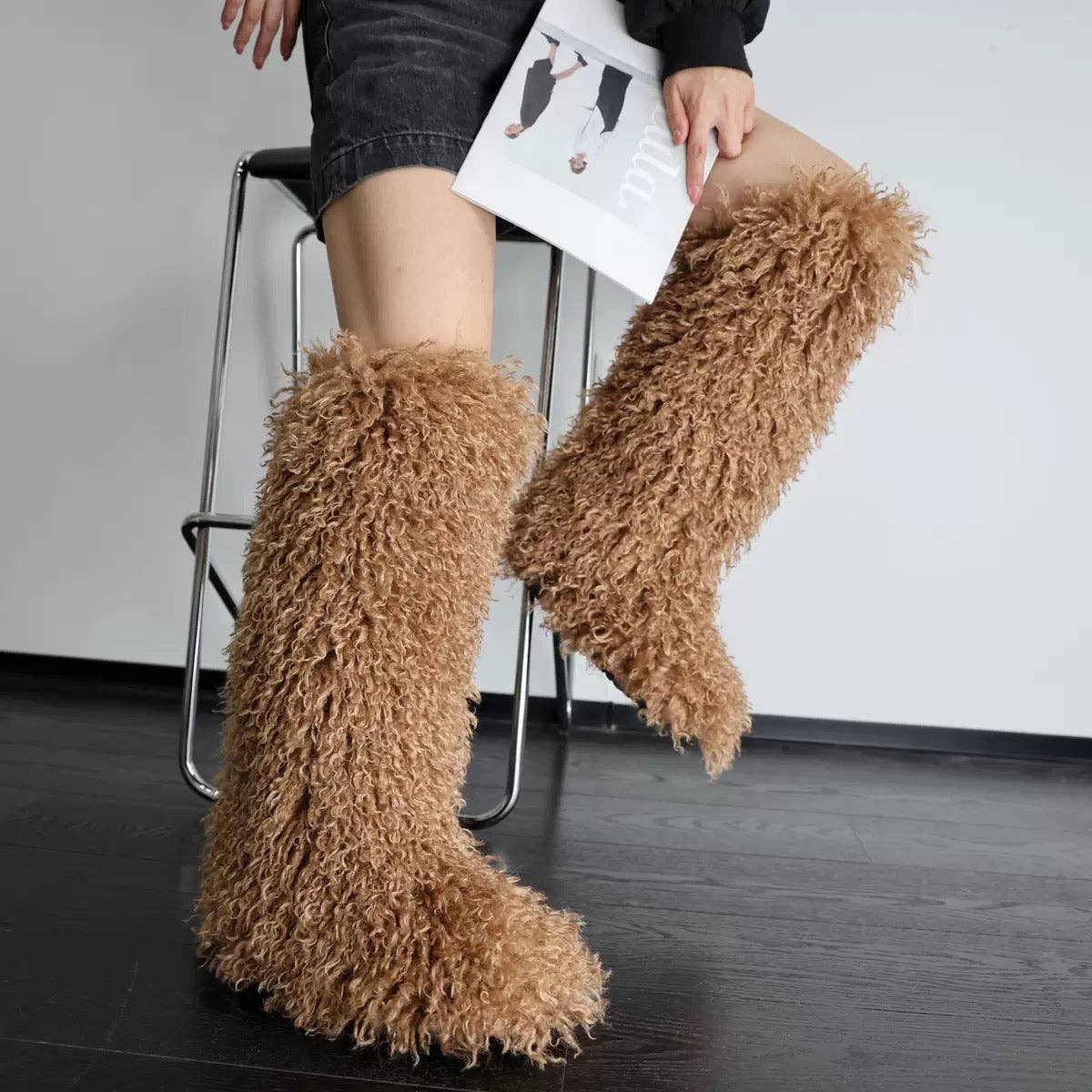 MB Fashion Wholesale - Wholesale Boots - Women's - Every Fashion Knee-High Fluffy Faux Fur Statement Boots 008 RA14