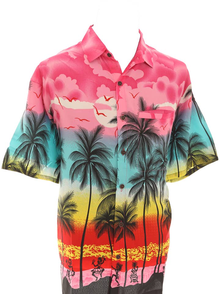 Tropical Sunset Hawaiian Shirt for wholesale by Shoreline Wear. INC