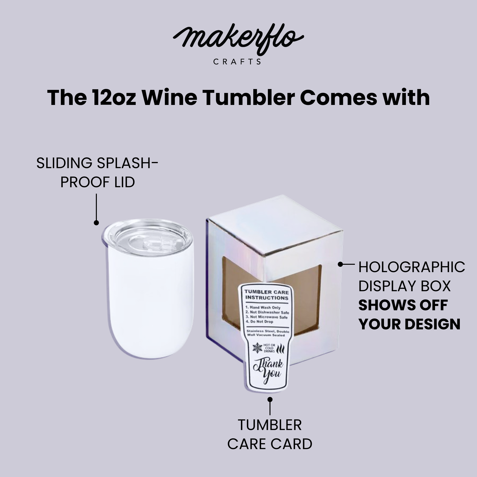 MakerFlo - Wholesale Insulated Mug/Tumbler - 12oz Sublimation Wine Tumbler2