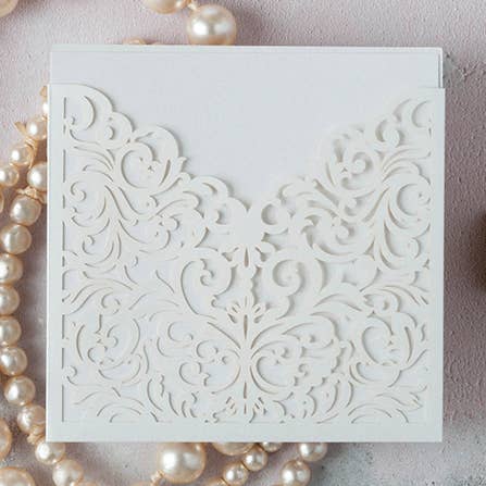 Lucy Wedding Invitation - White for wholesale by Imaginediy