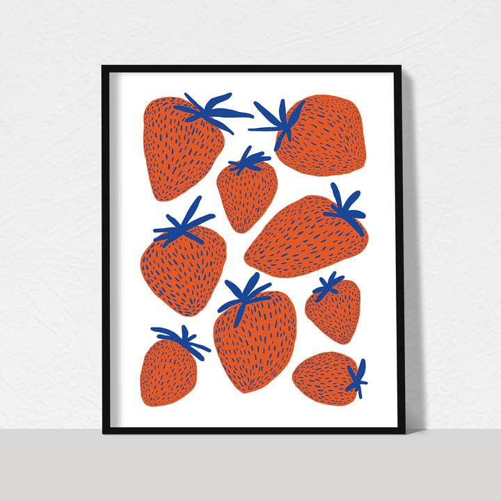 impression artistique de fraises pour la vente par Gab Art & Design