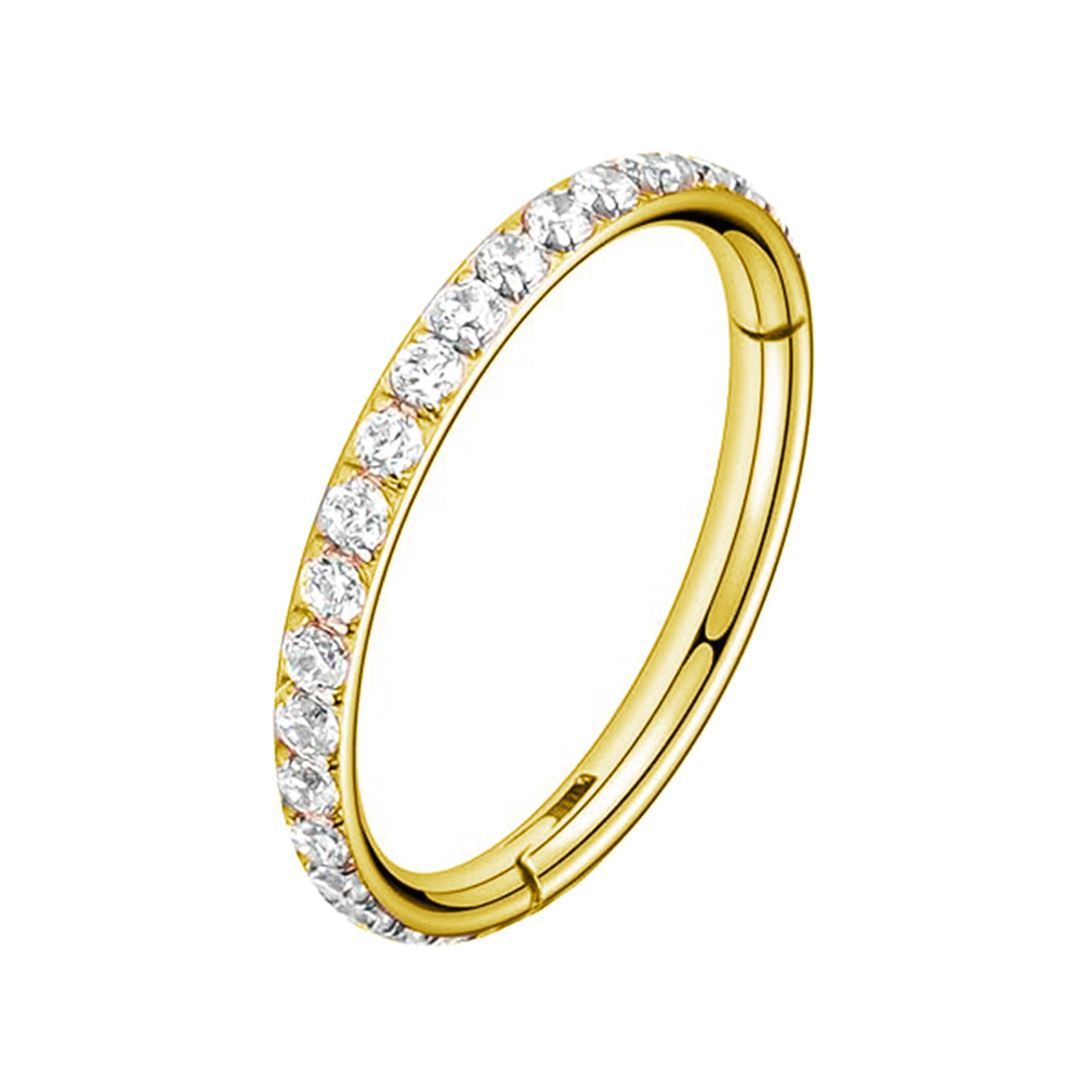 AMORINO SRL – wholesale Näsring – Justerbar ring i rostfritt stål med diamantliknande clicker – JQ1000C0761