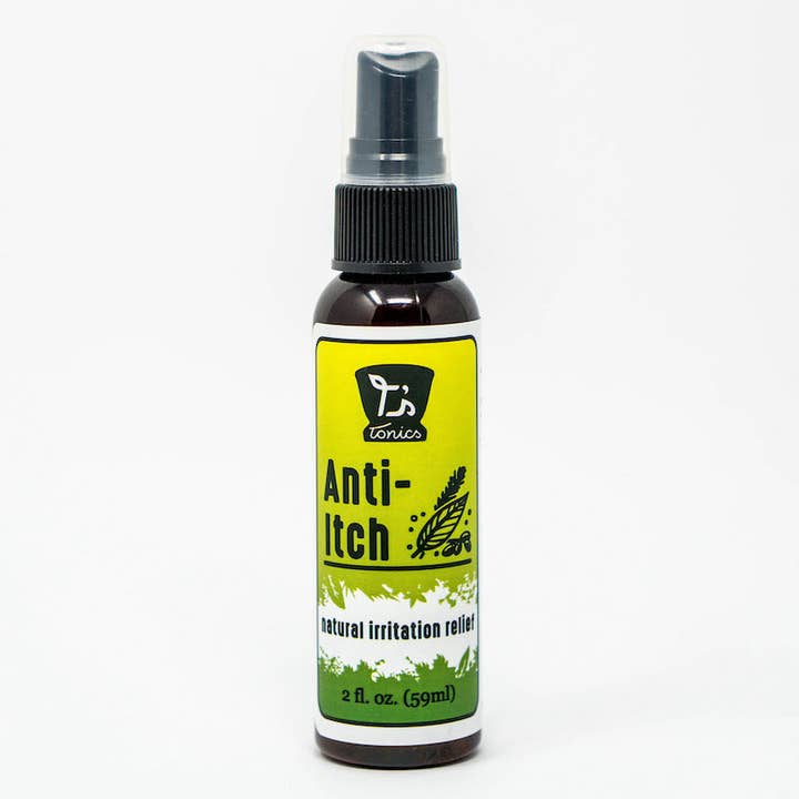 Anti-Itch Spray 2 oz travel size for wholesale by t's tonics