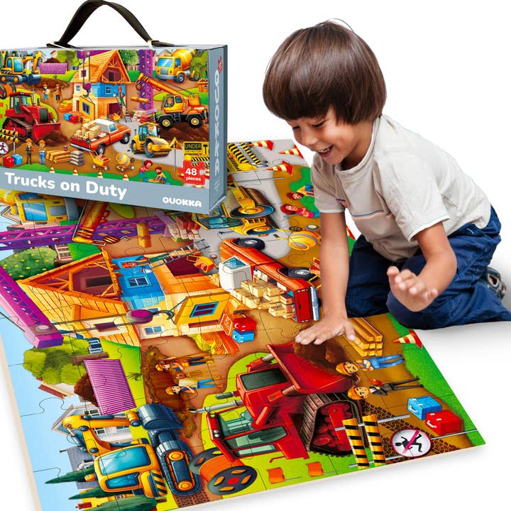 QUOKKA - Wholesale Puzzle - Kids - 2x3 FT Giant Floor Puzzles for Kids | Construction