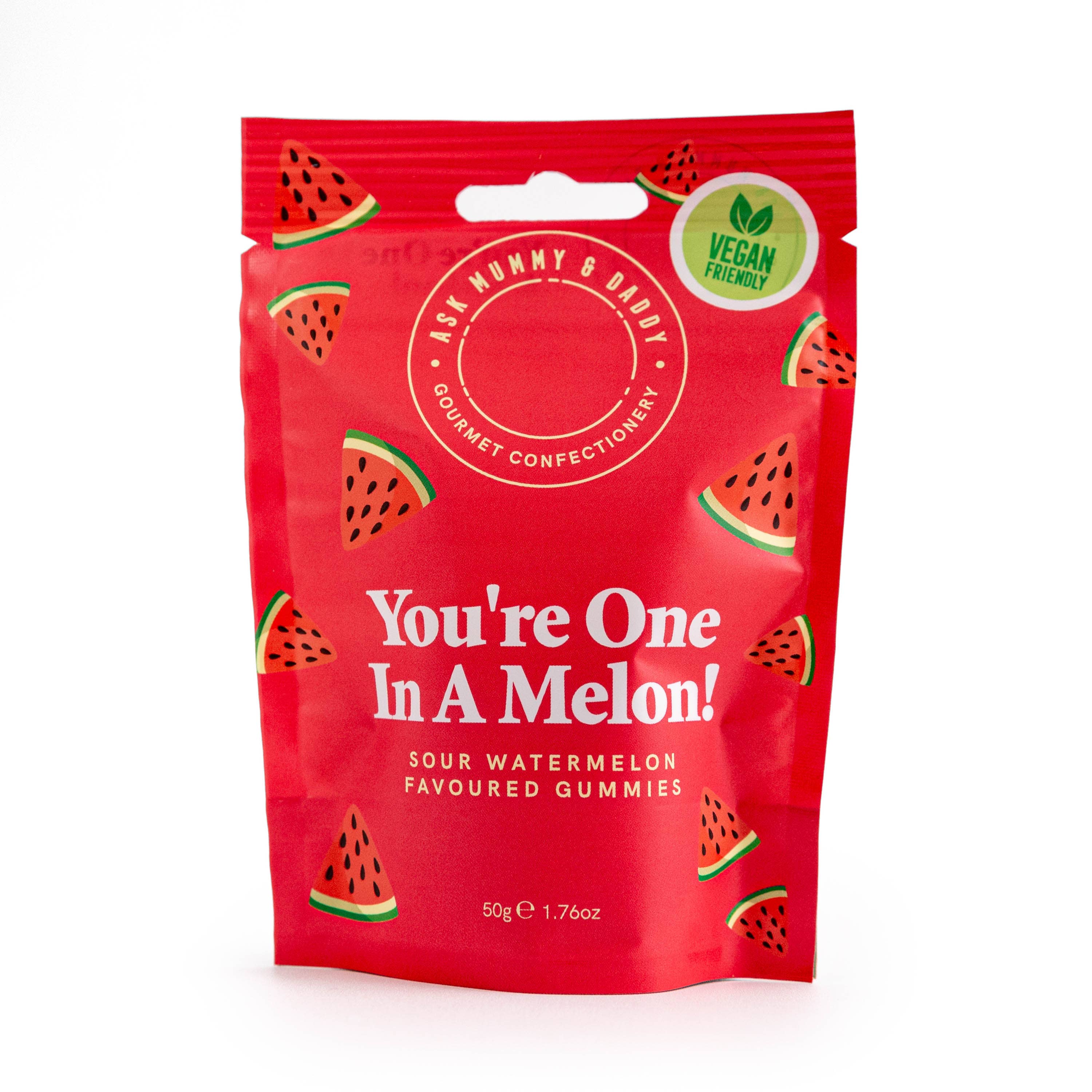 Ask Mummy & Daddy – wholesale Gummy – You're One In A Melon! Pouch3