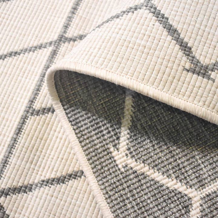 O&Ko - Wholesale Rug Pad - Af Brika Reversible Silver Outdoor Rug 80X150Cm3