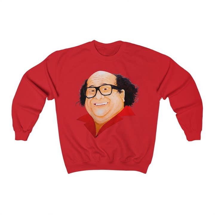 Watercolors by Joshy – Engroshandel Grafisk Sweatshirt - Unisex – Danny DeVito bærbar akvarel Crewneck Sweatshirt14