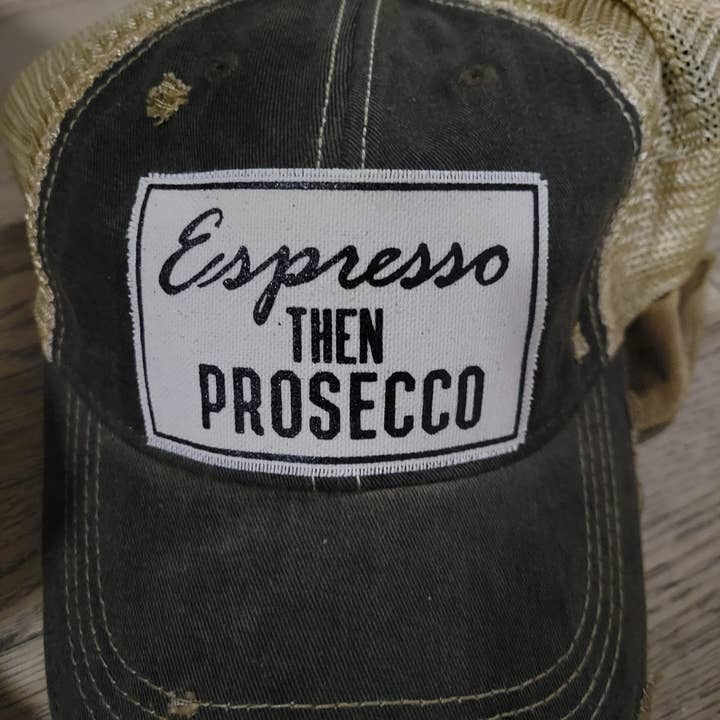 Vintage Life - Wholesale Trucker Hat - Unisex - Espresso Then Prosecco Trucker Hat Baseball Cap