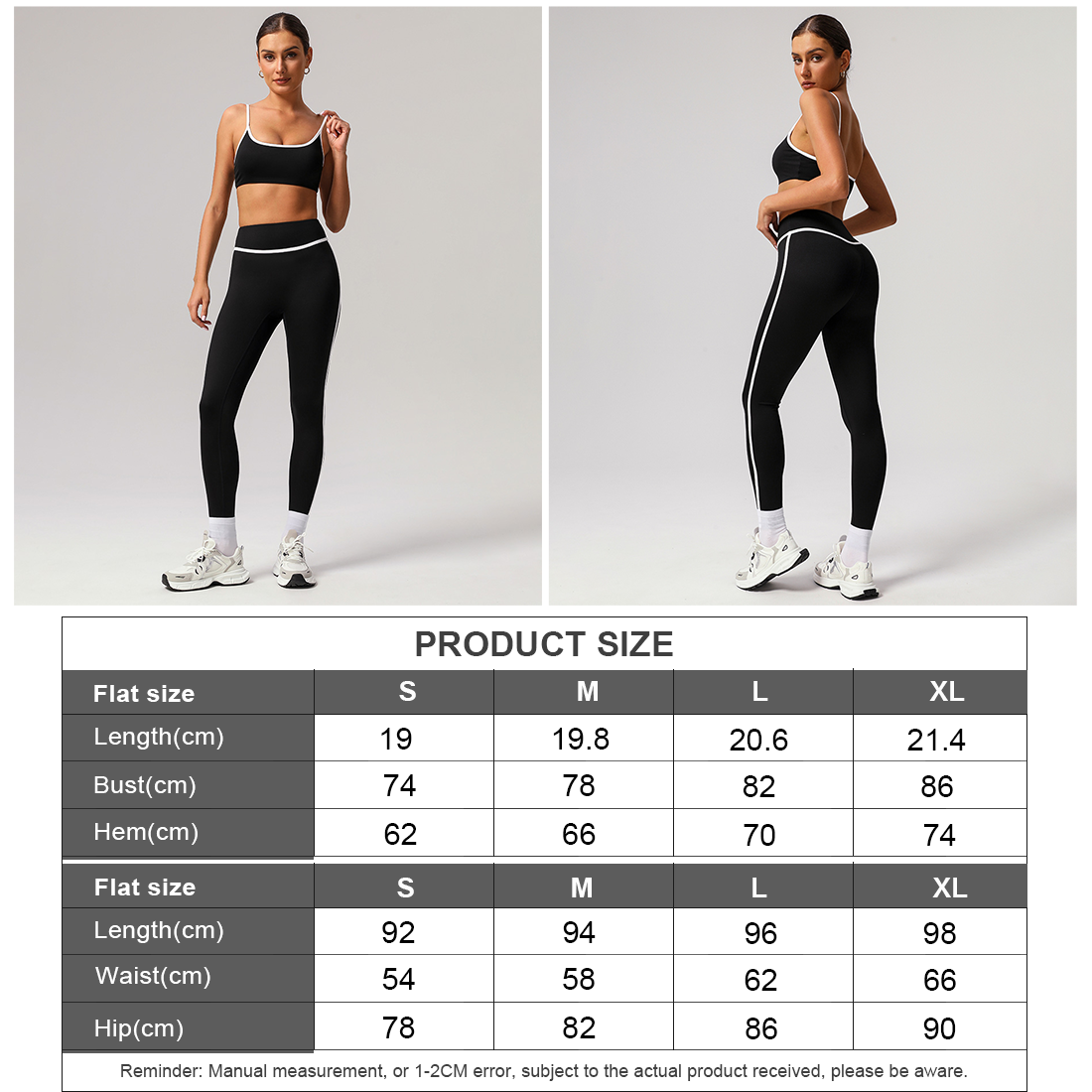 Sodalemon - Wholesale Activewear Set - Women's - Women Contrast Color Sport Bra with Yoga Leggings 2pcs Set1