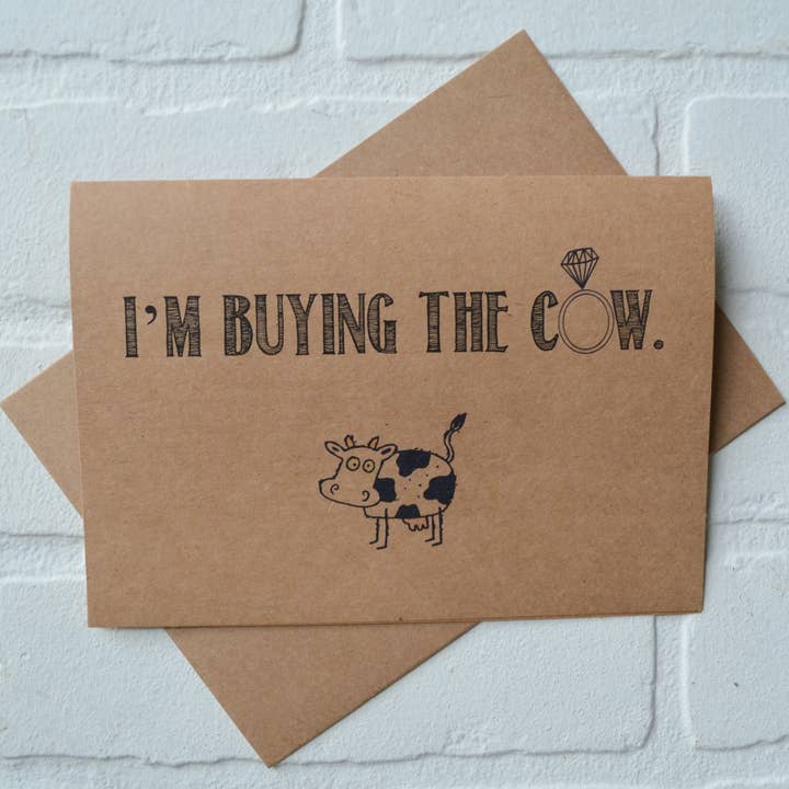 I'm buying the cow | groomsmen proposal card for wholesale by This & That Creations, INC.