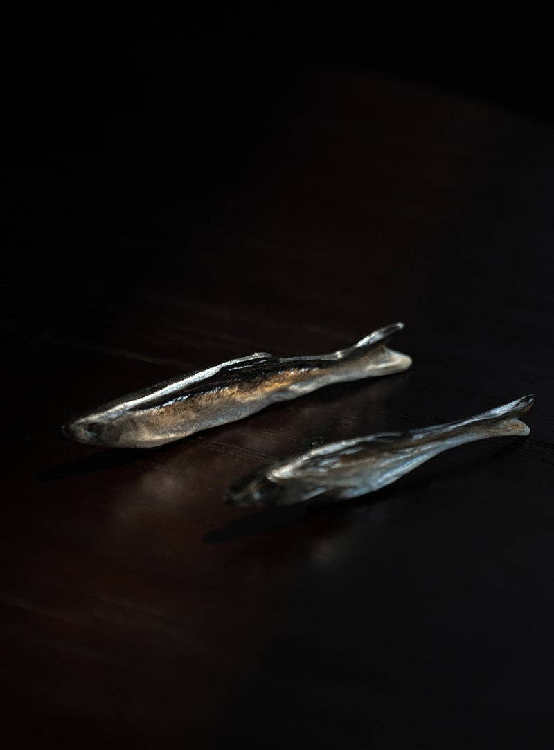 Gohobi （We cover U.S. import duties） - Wholesale Decorative Figurine - Gohobi Handmade Ceramic YiXing Clay Pacific Saury Fish Ornament Tea pet8