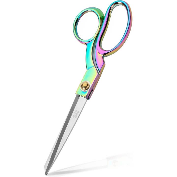 Metal Fabric Scissors 8”, High-Carbon Steel, Rainbow Tailor Shears for wholesale by Mr. Pen