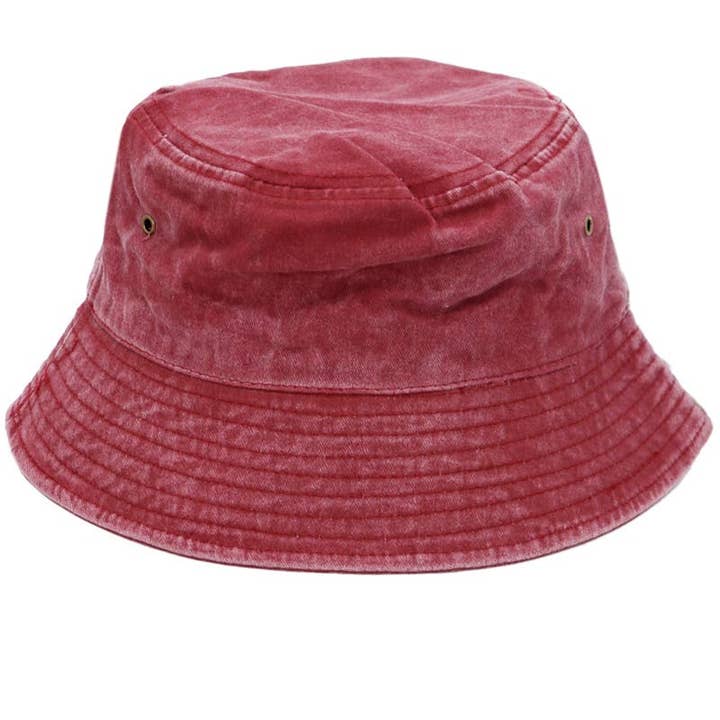 ASSORTED Pigment Stone Washed Twill Cotton Bucket Hat for wholesale on Faire6