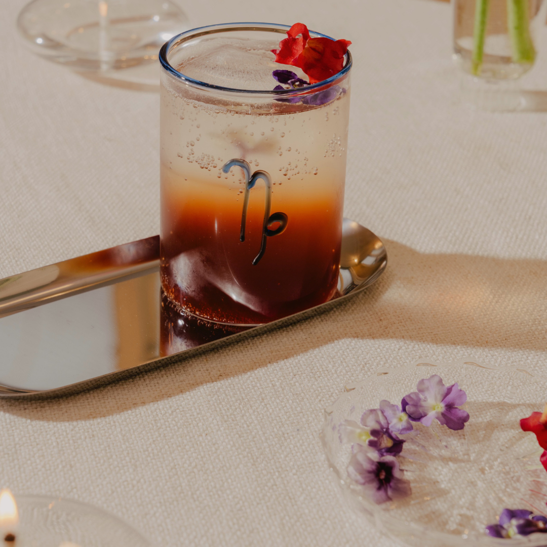 Bleu Verre Capricorn Lowball en vente sur Faire3