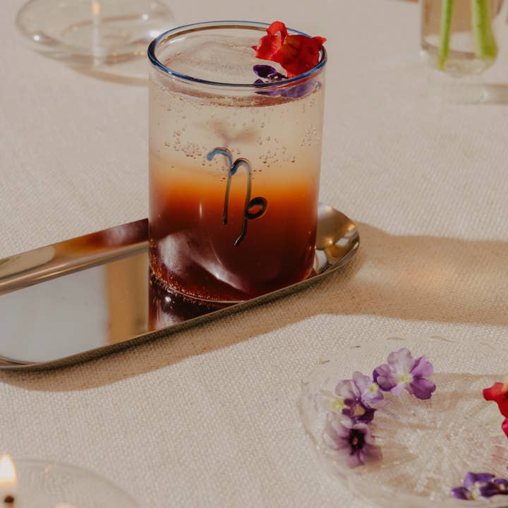 Bleu Verre Capricorn Lowball en vente sur Faire3