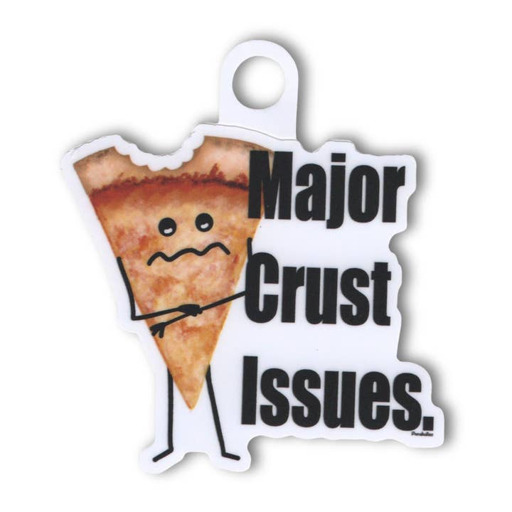 Funny Pizza Sticker - 3" Waterproof Vinyl Matte Decal for wholesale by Punaballoo