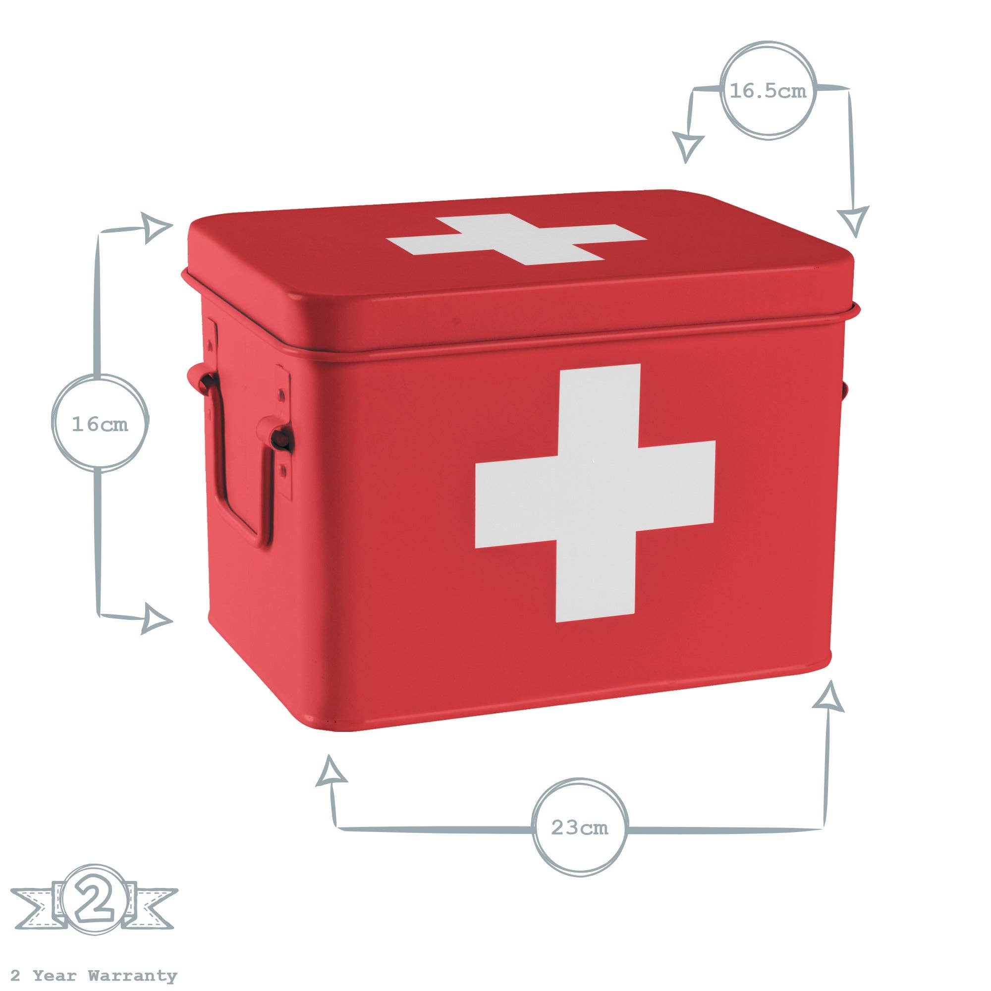 Rinkit Ltd - Wholesale First Aid Kit - Harbour Housewares First Aid Storage Canister - Red3
