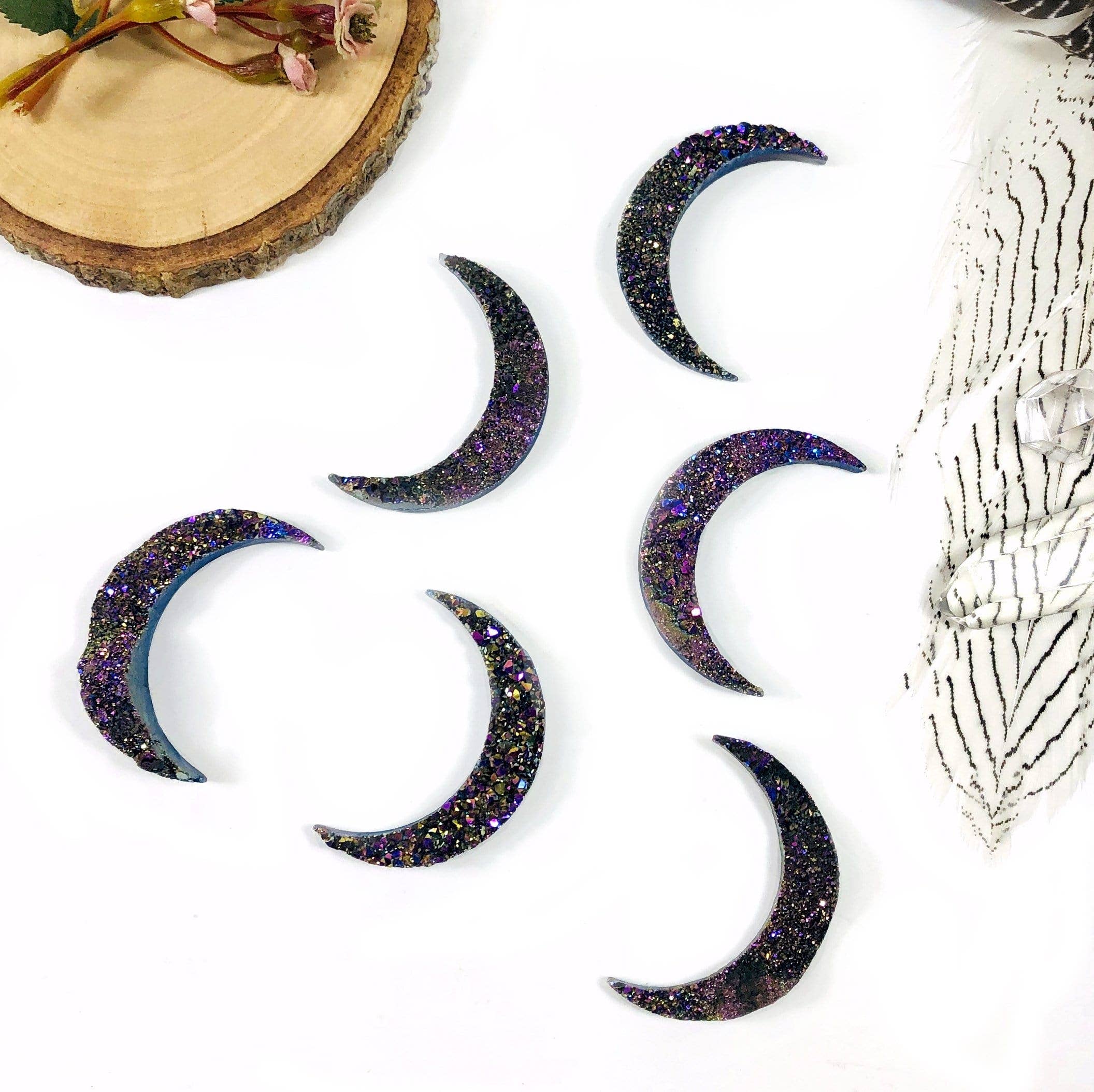 Rock Paradise - Wholesale Spiritual Stone/Crystal - Crystal Moon Titanium Druzy Moon Cabochon3