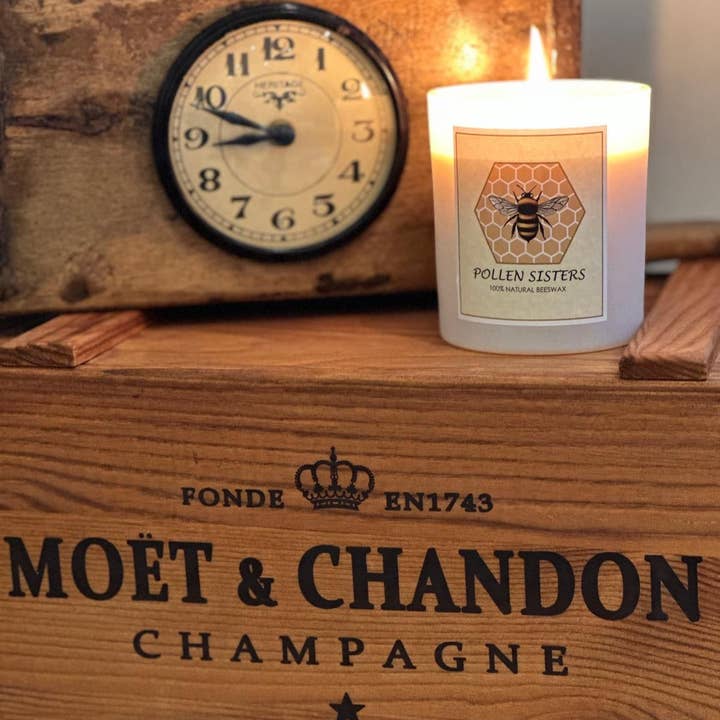 Pollen Sisters - Wholesale Jar/filled candle - Candle - Queen Bee - Glass Jar – 100% Pure Beeswax5