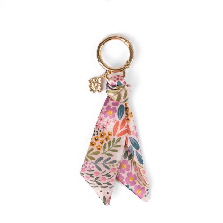 Elyse Breanne Design - Wholesale Scrunchie - Women's - Floral Satin Keychain4