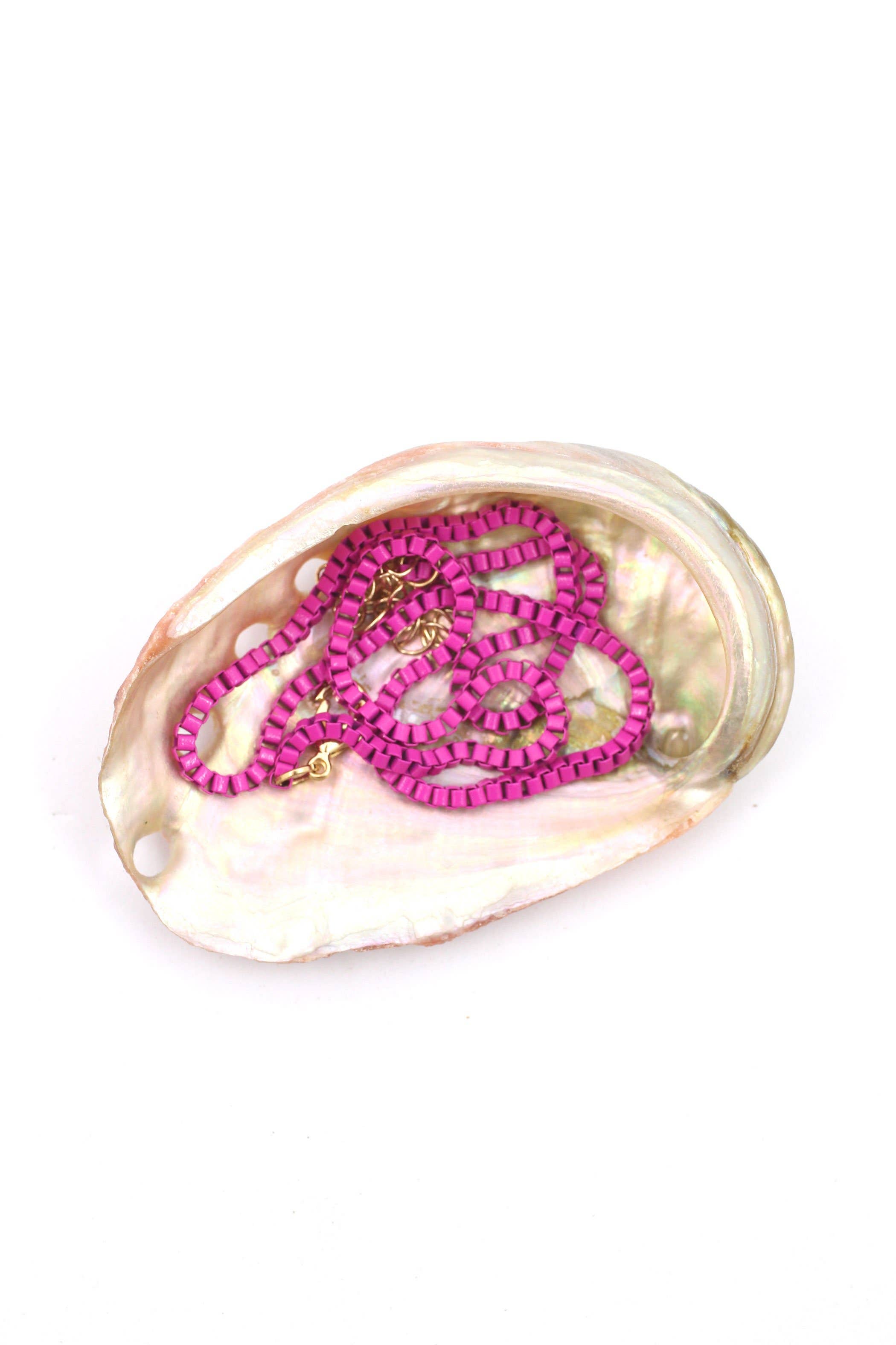 Woman Shops World - Wholesale Link & Chain Necklace - Enamel Box Chain Necklace, Adjustable Unisex Jewelry11