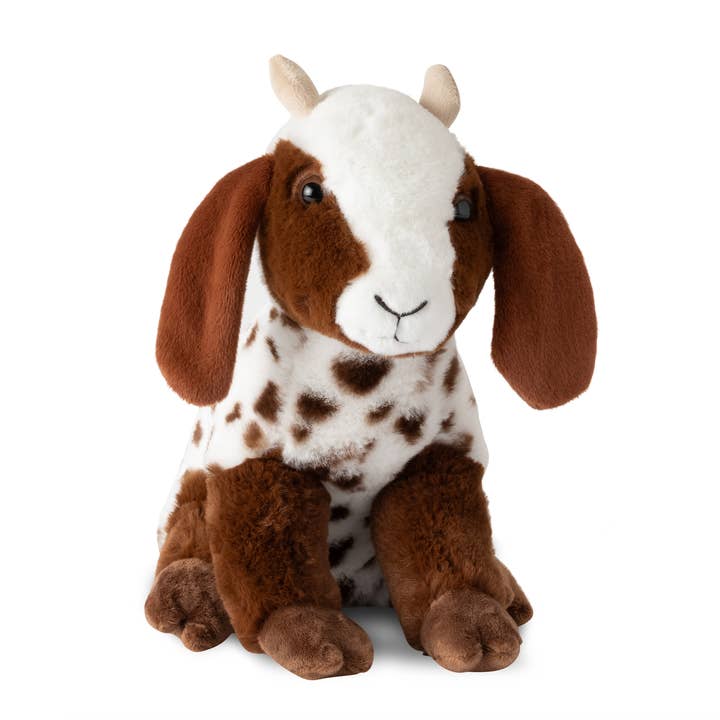 The Petting Zoo - Wholesale Stuffed/Plush Toy - Kids & Baby - Wild Onez Brown Spotted Goat medium 12"4