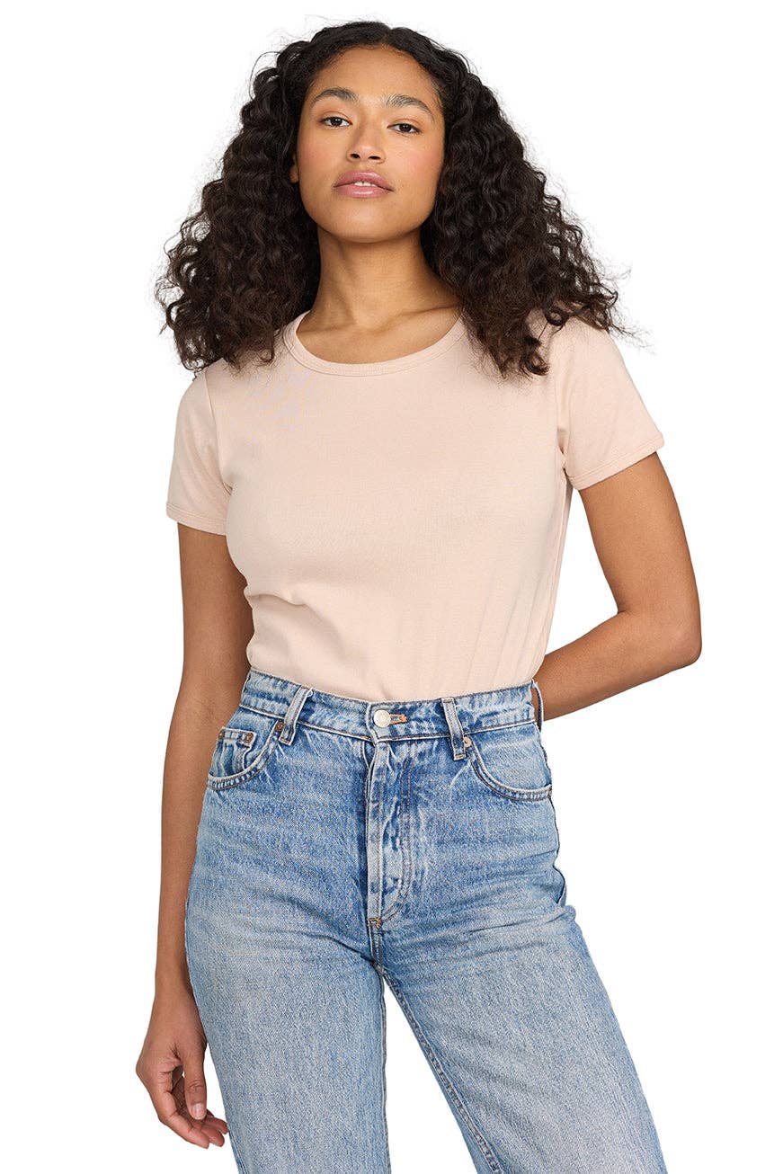 US Blanks - Wholesale T-Shirt - Women's - Baby Rib Tee - 100% Organic Cotton 1x1 rib, 5.7 oz1