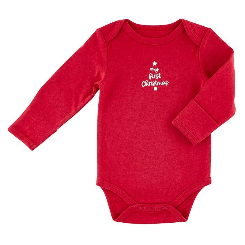 Stephan Baby by Creative Brands - Wholesale Bodysuit (Non-Footed) - Baby - Long Sleeve Snapshirt - My First Christmas 6-12 Mo2