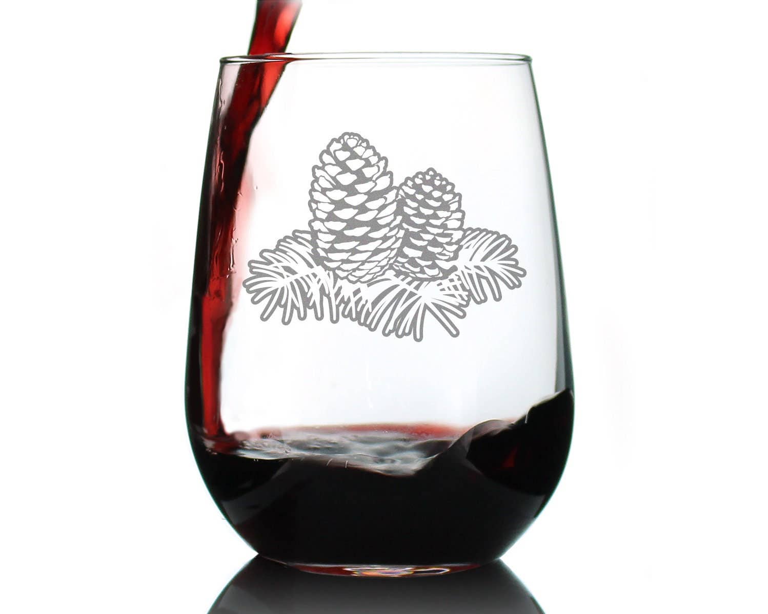 bevvee - Wholesale Wine Glass - Pinecones Stemless Wine Glass - Pine Cone Gifts and Decor1
