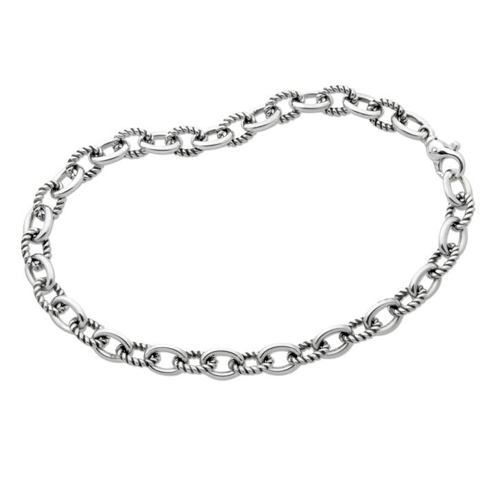 Necklace (Twisted Combo Link) .925 Sterling Silver for wholesale by Zina Sterling Silver