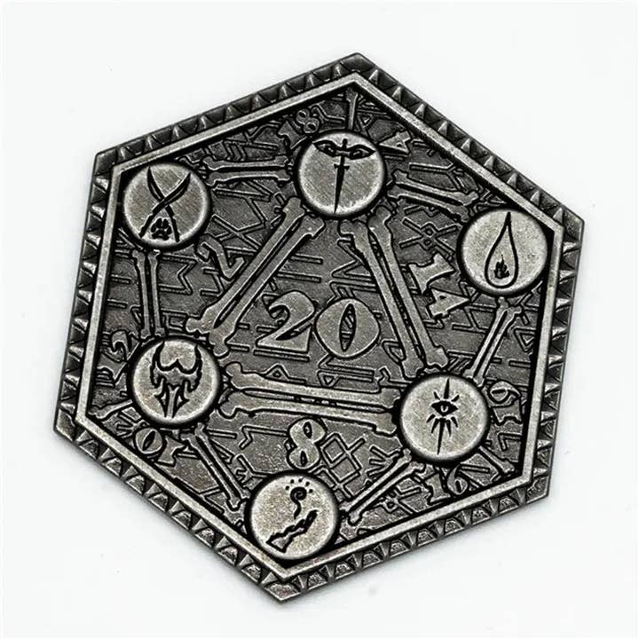 Tabletop Dominion Limited - Wholesale Dice - Fortune's Flip | D2 Coin Flip Dice Accessory | Nickel