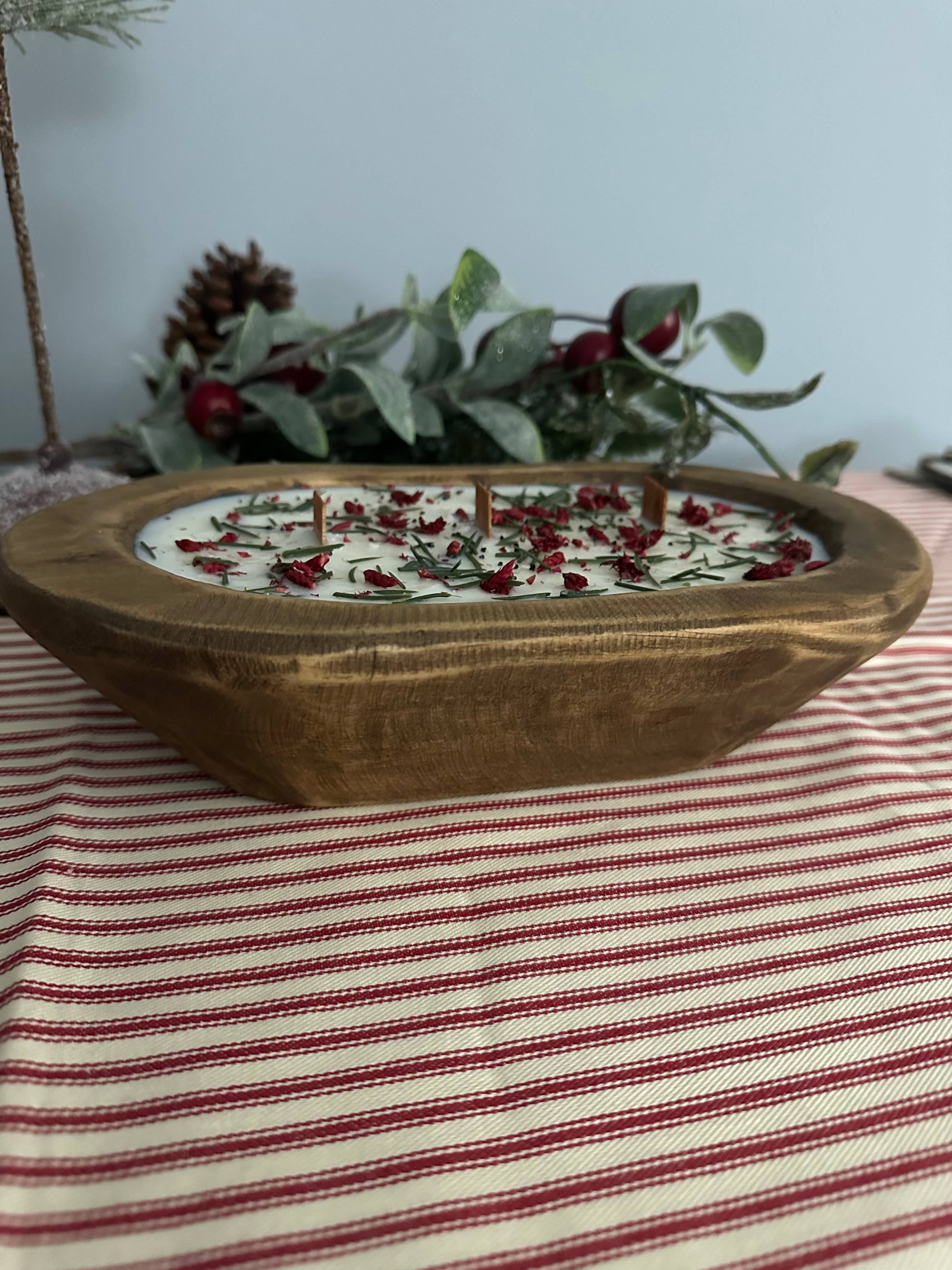 Shells Primitives/No Place Like Home - Wholesale Jar/Filled Candle - Christmas Dough Bowl Soy Wax Candle 1