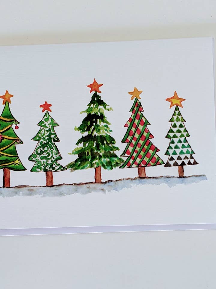 Kerstbomen Wenskaart | Feestdagen Kaarten | Seizoensgebonden voor wholesale door Artcolorworks