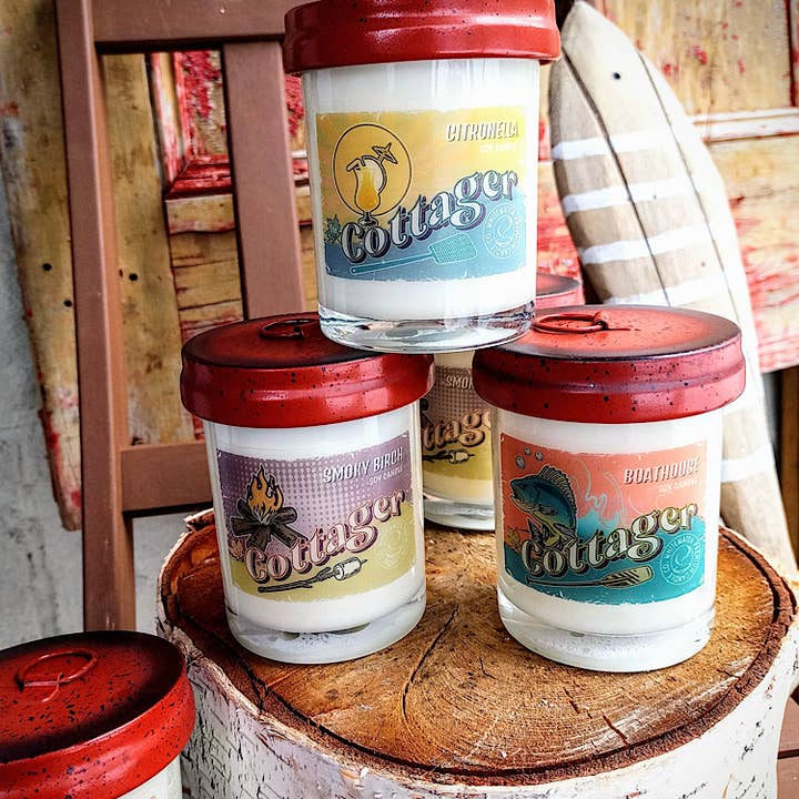 The Cottager Glass Candle for wholesale by Whitewater Premium Candle Co.