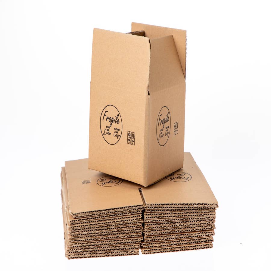  Caja de cartón Kraft de 7.9 x 5.9 x 3.9 in para envíos de  envío, suministros de embalaje : Productos de Oficina
