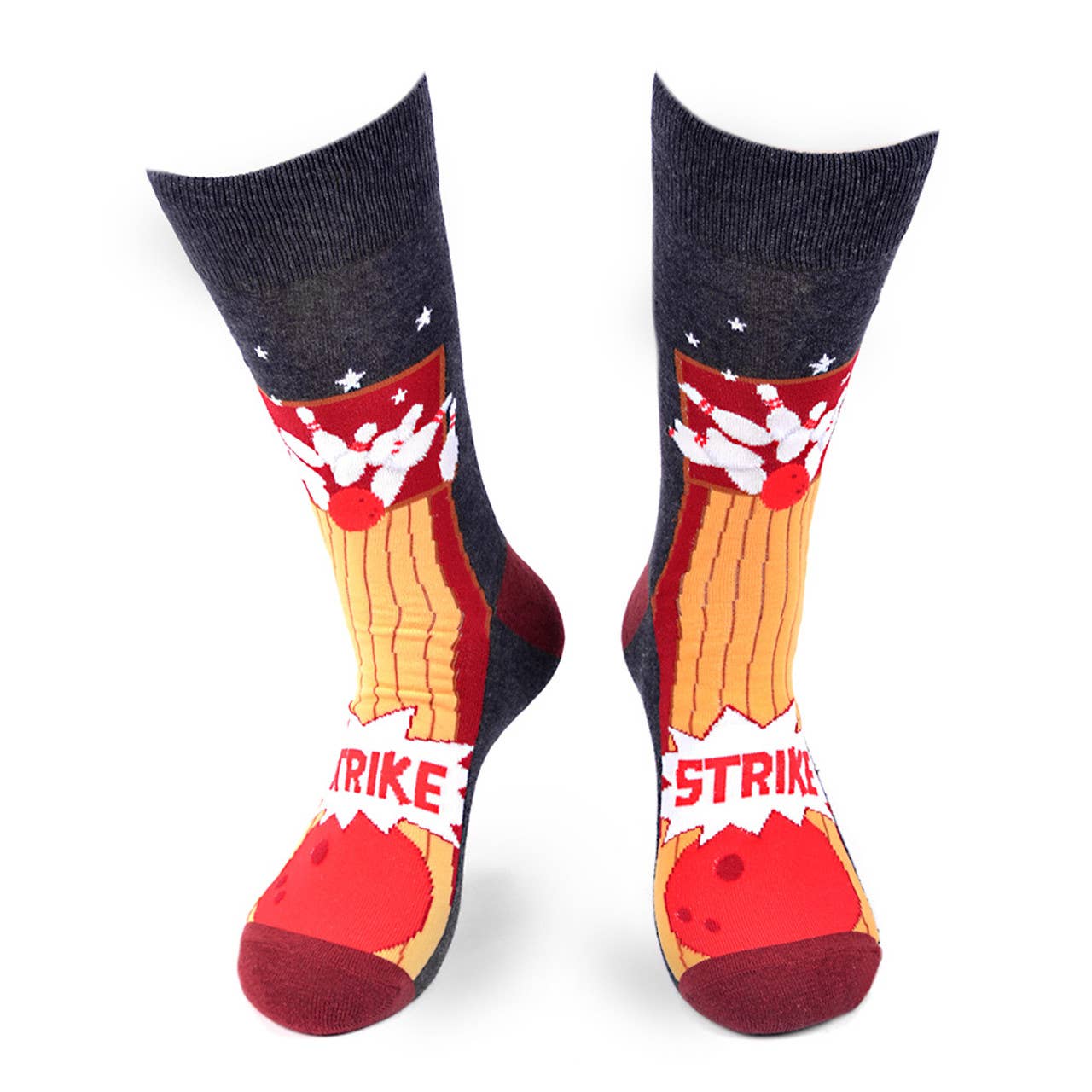 Selini New York - Wholesale Socks - Men's - Men's Bowling STRIKE Novelty Socks - NVS19572-CHAR1