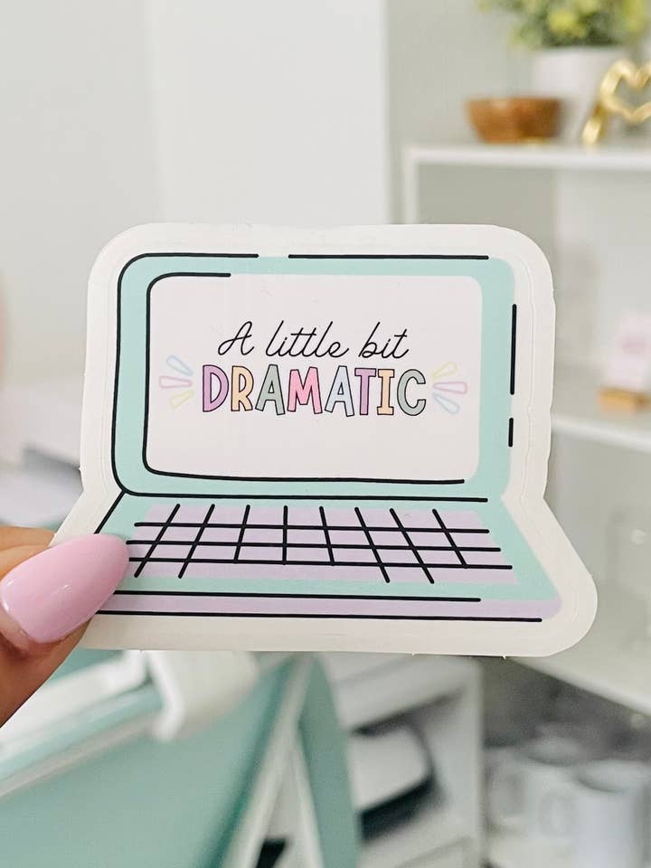 Autocollant transparent Dramatic Girl pour la vente par Helle Company