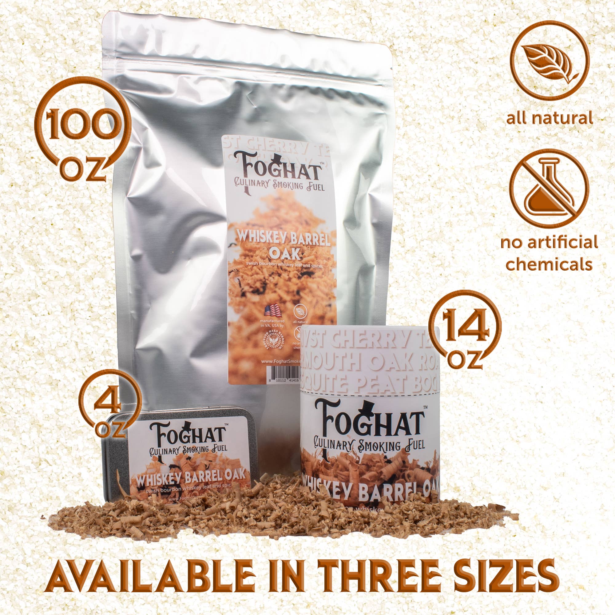 ThousandOaksBarrelCo. - Vente Ustensiles de bar - Whisky Barrel Oak - Foghat Culinary Smoking Fuel1