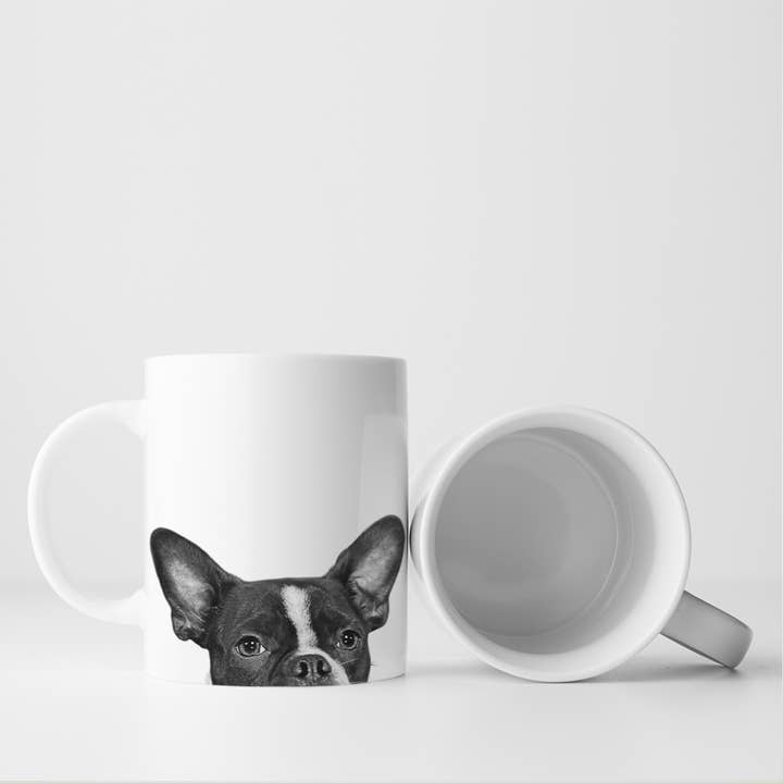 Perkie Prints - Wholesale Coffee Mug - Peeking Boston Terrier Mug