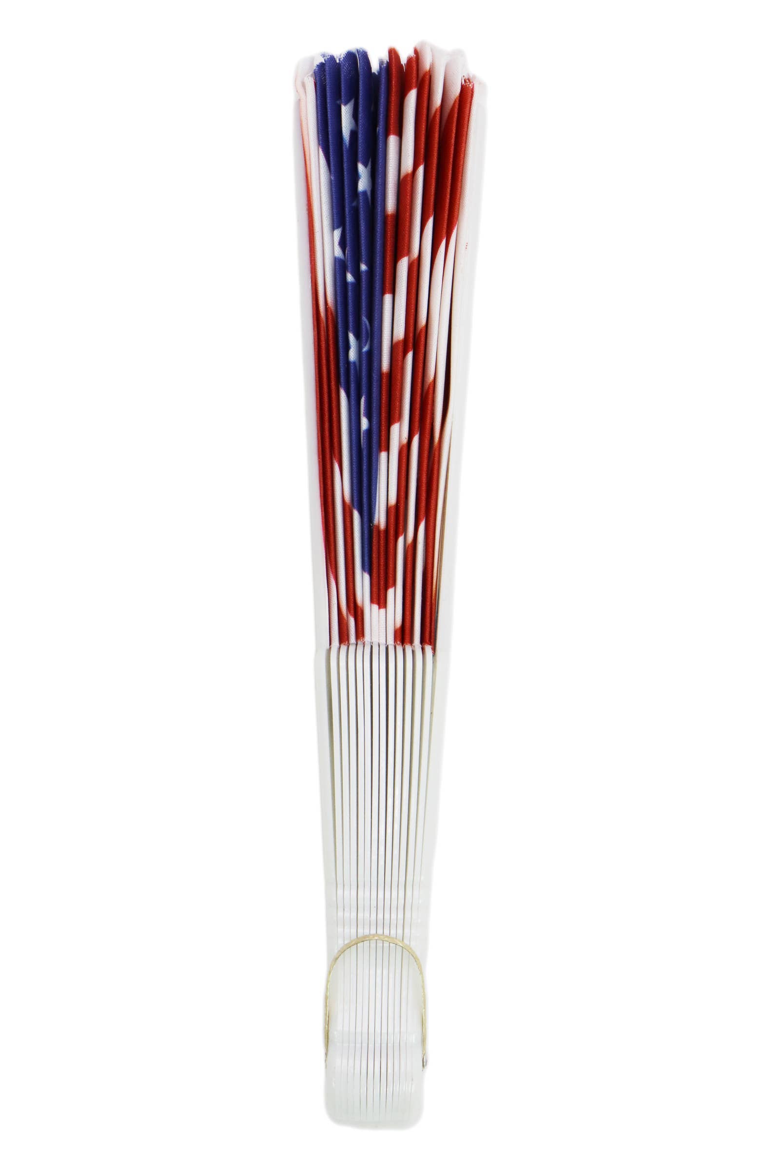 AS SHOWN American Flag White Frame Handheld Folding Fan for wholesale on Faire2