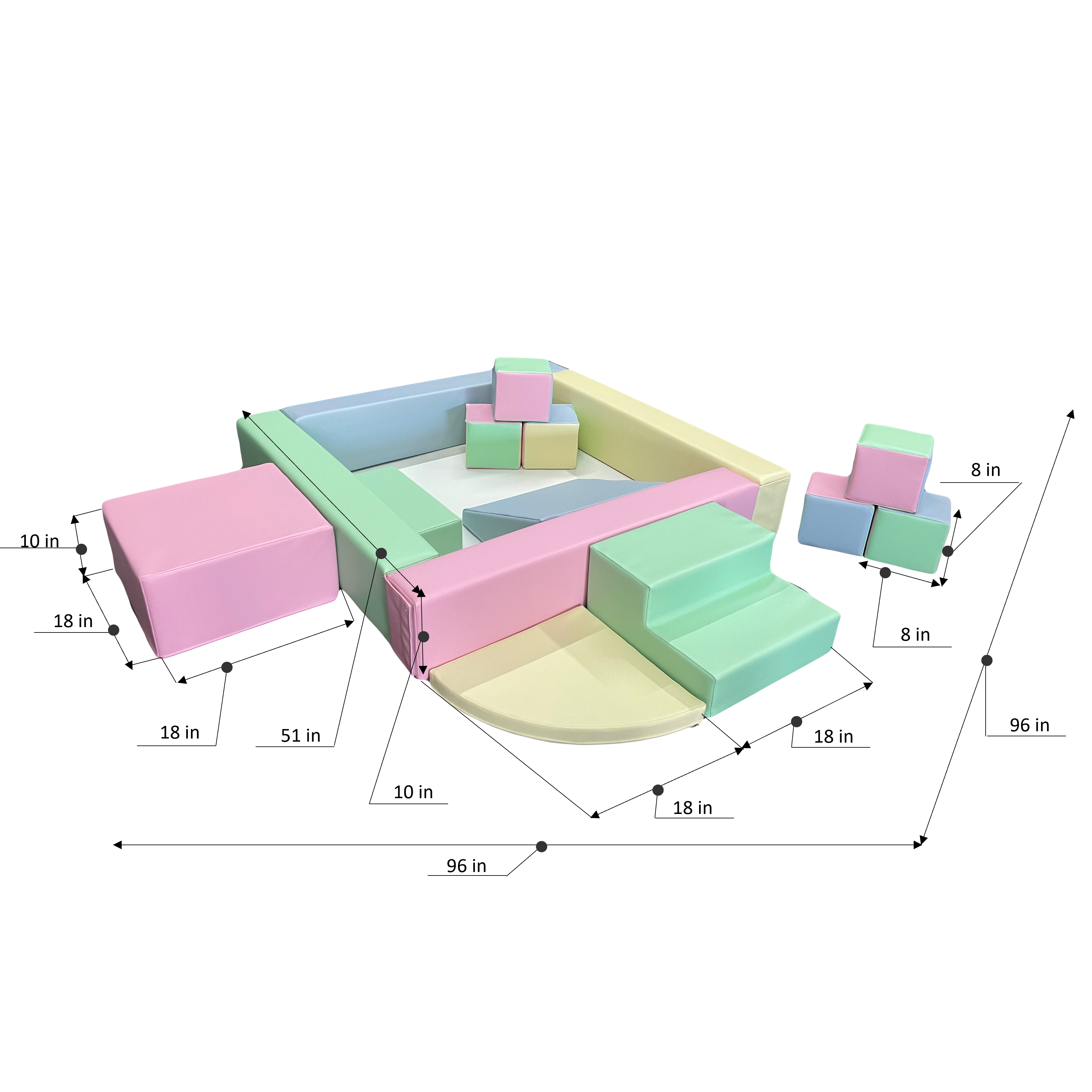 TQ FURNITURE - Vendita all'ingrosso Set di giocattoli - Bambini - Gioco Morbido - Set Base9