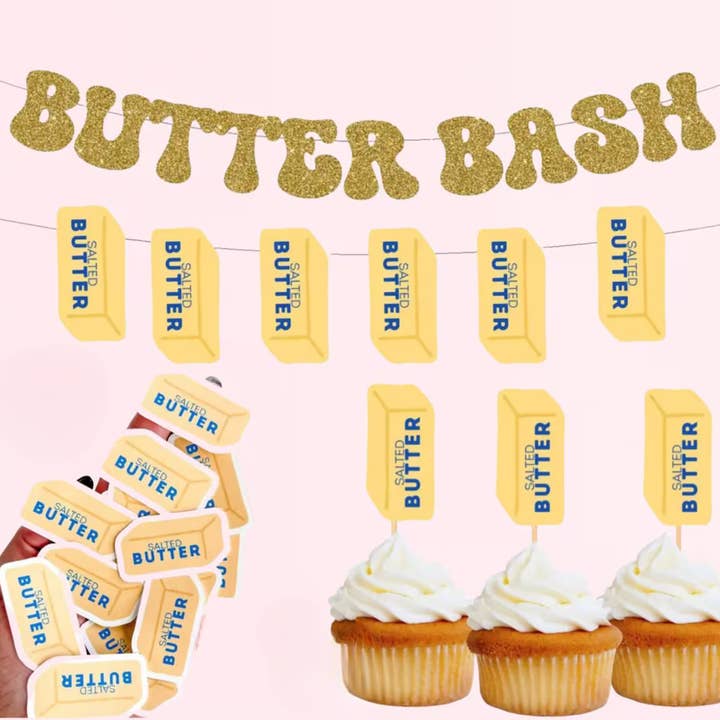 Butter Bash Birthday Party Kit – Butter Theme Decorations for wholesale by Pretty Party Company
