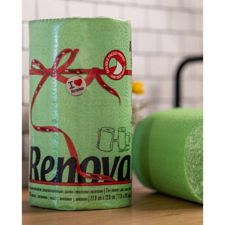Renova - Wholesale Paper Towels - Paper Towel Renova Red Label 1Roll Green1