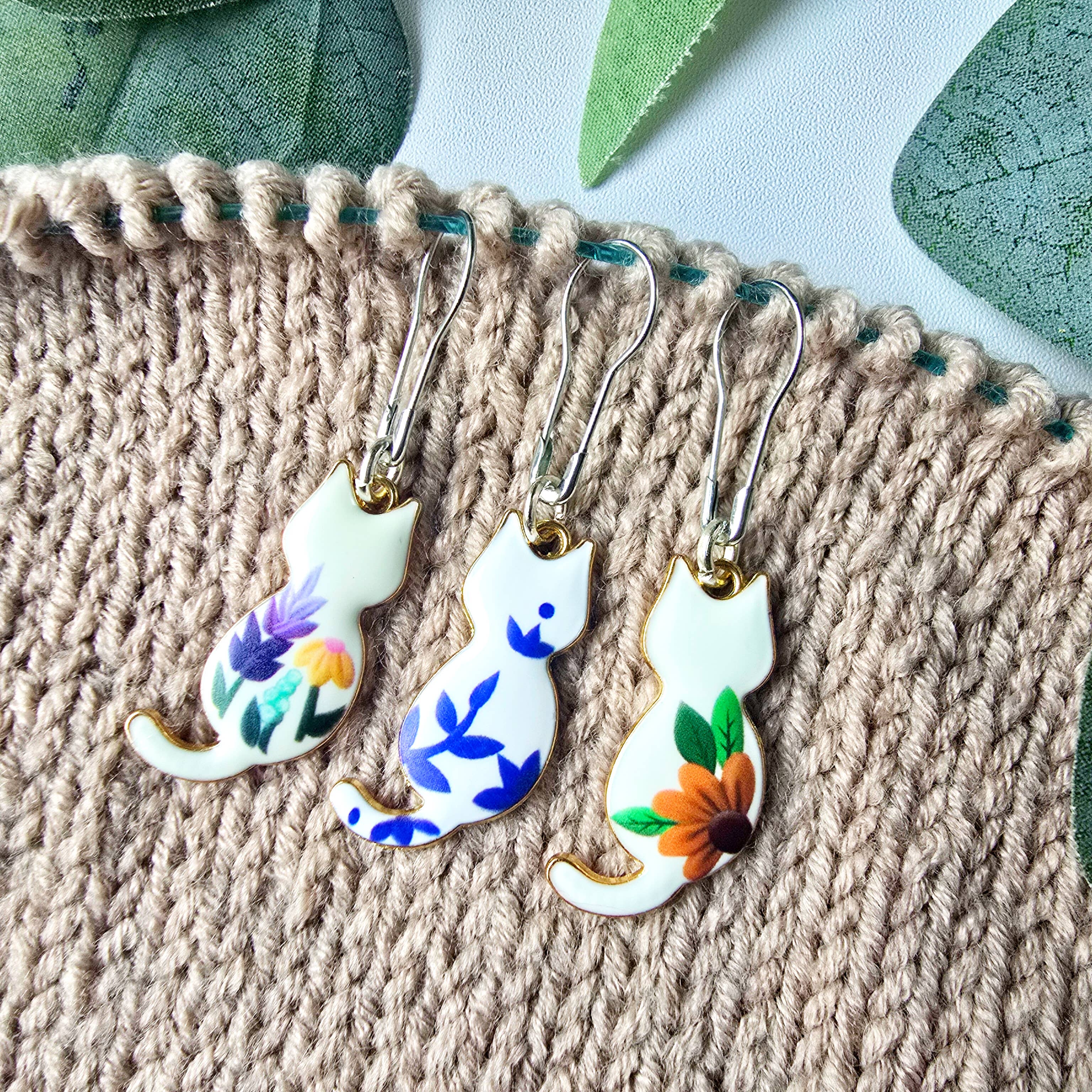 Knit and Purr - Wholesale Knitting/Crochet Supplies - Eloise Cat Stitch Markers3